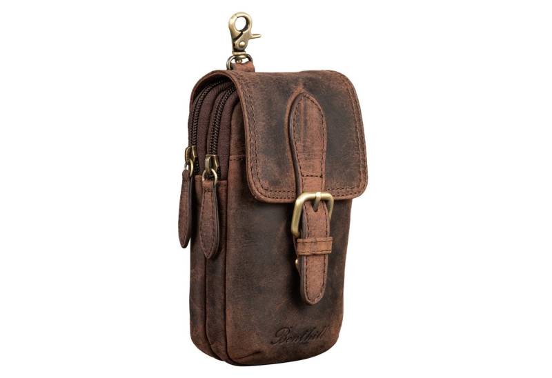 Benthill Gürteltasche Echt Leder Gürteltasche Damen & Herren Hüfttasche Wandertasche, Reißverschlussfach von Benthill