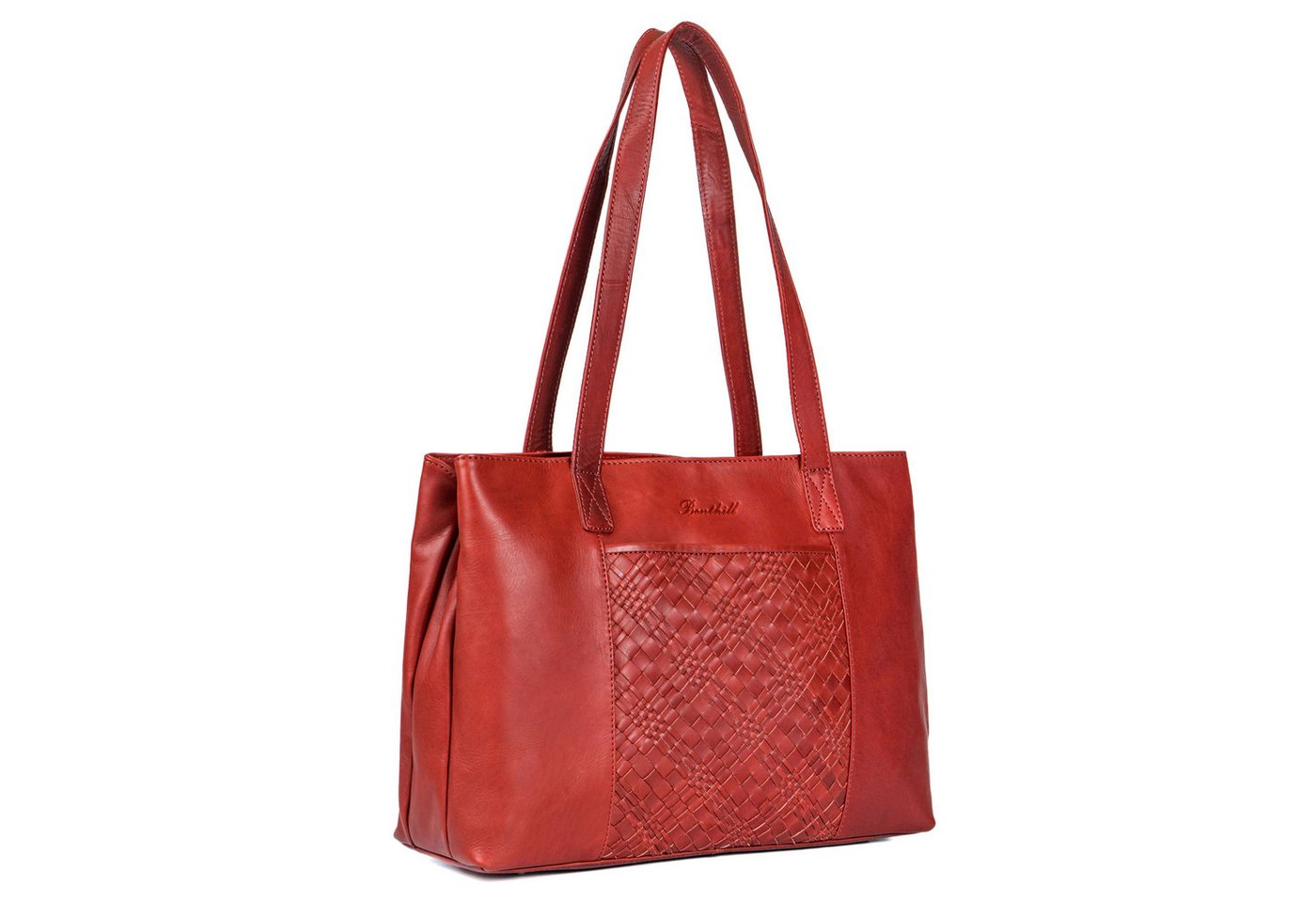 Benthill Henkeltasche Damen Echt Leder Handtasche Groß Vintage Umhängetasche Vintage Shopper, Reißverschlussfach von Benthill