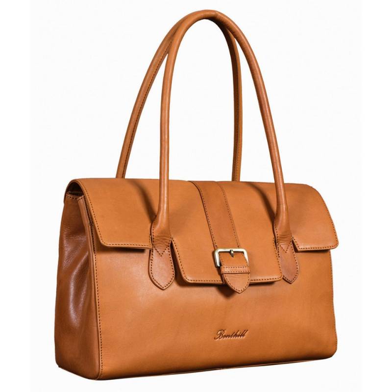 Benthill Henkeltasche Damen Echt Leder Handtasche Henkeltasche Vintage Bag Schultertasche, Reißverschlussfach von Benthill