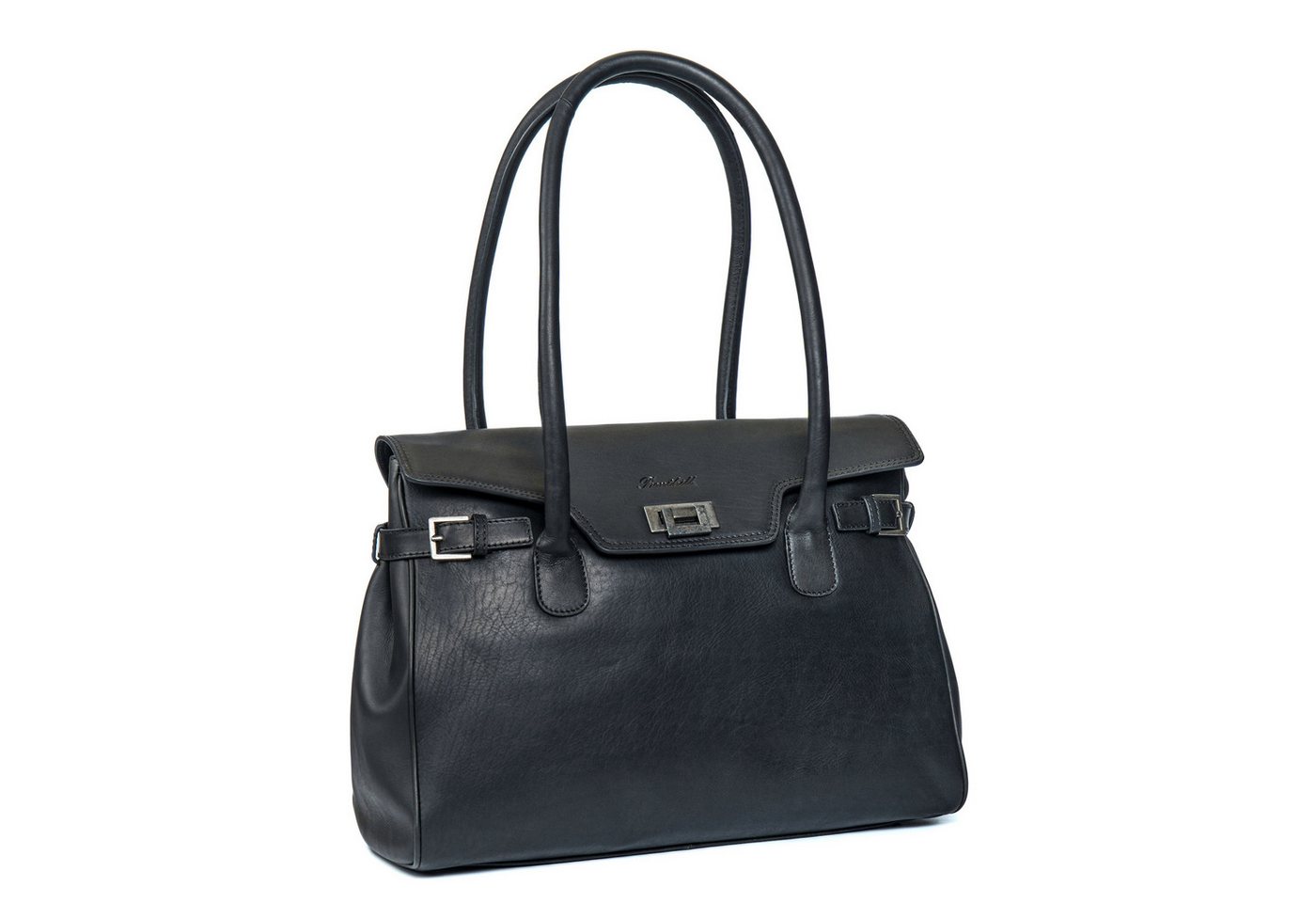 Benthill Henkeltasche Damen Echt Leder Handtasche Schultertasche Vintage Bag Tasche, Reißverschlussfach von Benthill