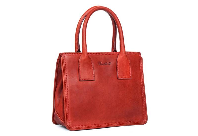 Benthill Henkeltasche Damen Echt Leder Tasche Henkeltasche Handtasche Frauen Schultertasche, Reißverschlussfach von Benthill