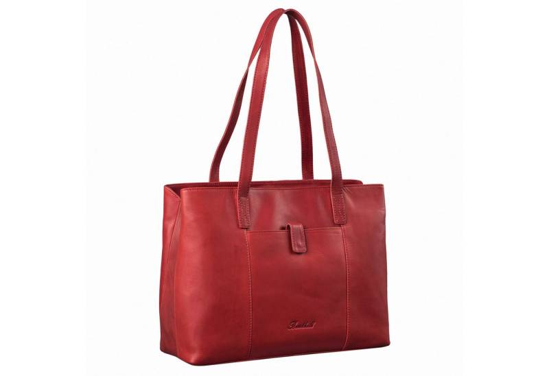 Benthill Henkeltasche Echt Leder Damen Tasche Handtasche Große Vintage Umhängetasche XL, Reißverschlussfach von Benthill