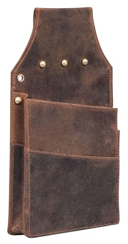 Benthill Kellnerbörse Echt Leder - Echtleder Kellnergeldbörse - Große Gelldbörse - Profi Kellner-Geldbeutel, Farbe:Braun - Cognac (Nur Holster) von Benthill