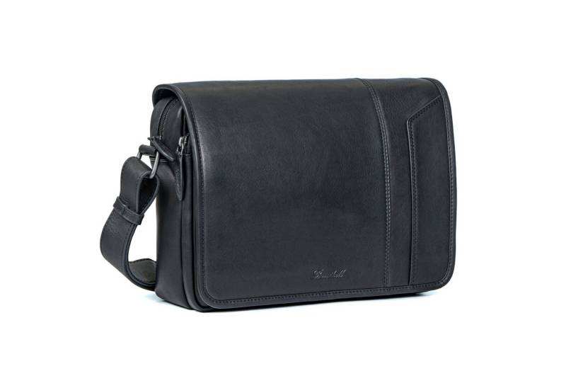 Benthill Messenger Bag Herren Umhängetasche Echt Leder Messenger Laptop Schultertasche Damen, Reißverschlussfach von Benthill