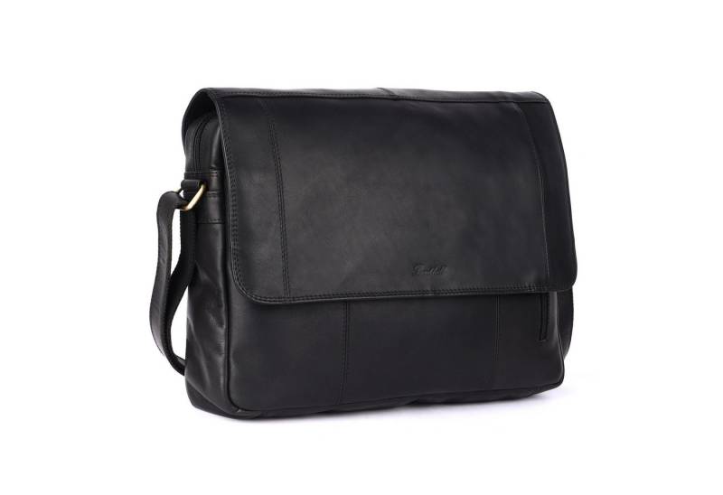 Benthill Messenger Bag Herren Umhängetasche Echt Leder Messenger Vintage Schultertasche, Reißverschlussfach von Benthill