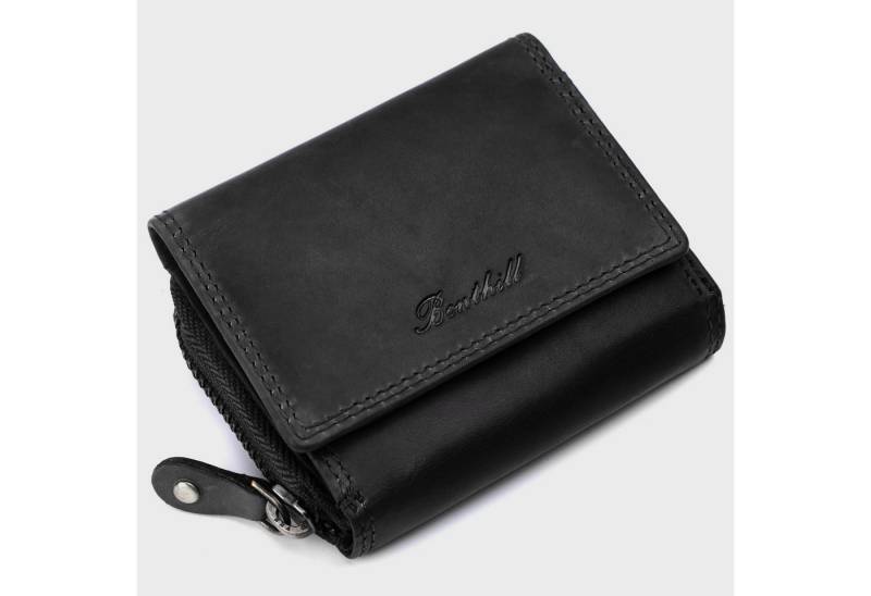 Benthill Mini Geldbörse Kleine Geldbörse Minibörse Echt Leder Mini Portemonnaie RFID Schutz, RFID-Schutz Kartenfächer Münzfach Reißverschlussfach von Benthill