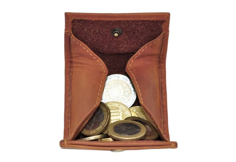 Benthill Mini Geldbörse Leder Münzbörse Slim Wallet Schlanke Minibörse Münzen Geldbörse, Münzfach von Benthill