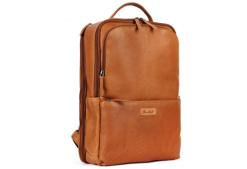 Benthill Rucksack Rucksack Echt Leder Damen Herren Lederrucksack Daypack Backpack, Reißverschlussfach von Benthill