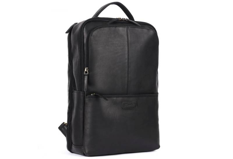 Benthill Rucksack Rucksack Echt Leder Damen Herren Lederrucksack Daypack Backpack, Reißverschlussfach von Benthill