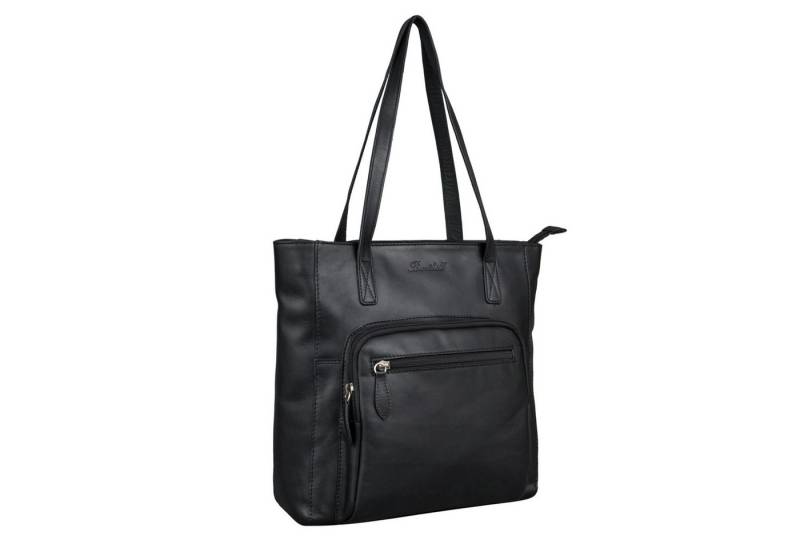 Benthill Shopper Damen Echt Leder Handtasche Tasche Schultertasche Vintage Umhängetasch, Reißverschlussfach von Benthill