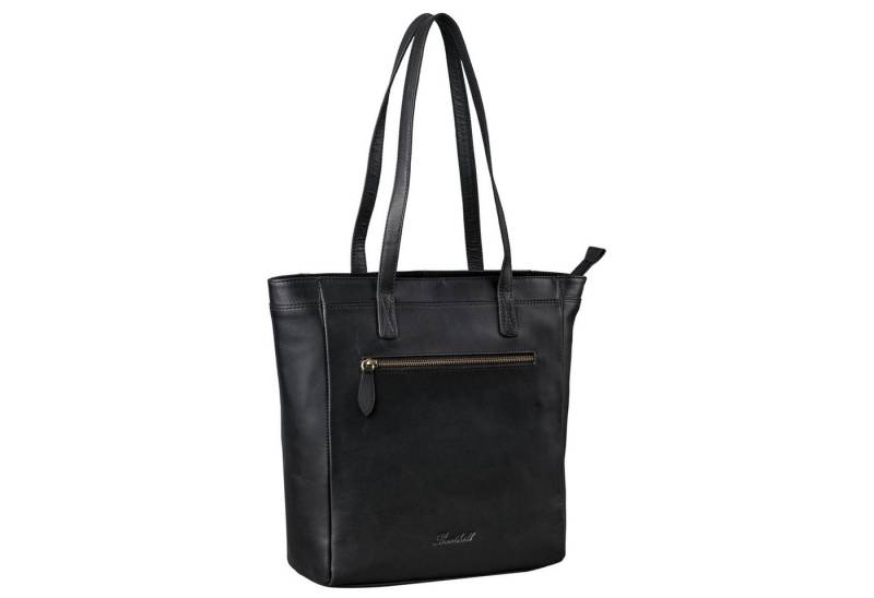 Benthill Shopper Damen Echt Leder Handtasche Groß Schultertasche Frauen Shopper, Reißverschlussfach von Benthill