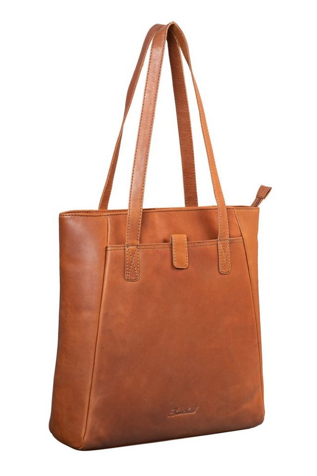 Benthill Shopper Damen Echt Leder Umhängetasche Handtasche Schultertasche Vintage Tasch, Reißverschlussfach von Benthill