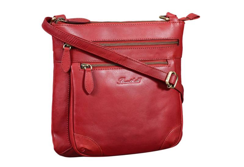 Benthill Umhängetasche Damen Echt Leder Handtasche Schultertasche Ledertasche Umhängetasche, Schultergurt / Umhängegurt Reißverschlussfach von Benthill