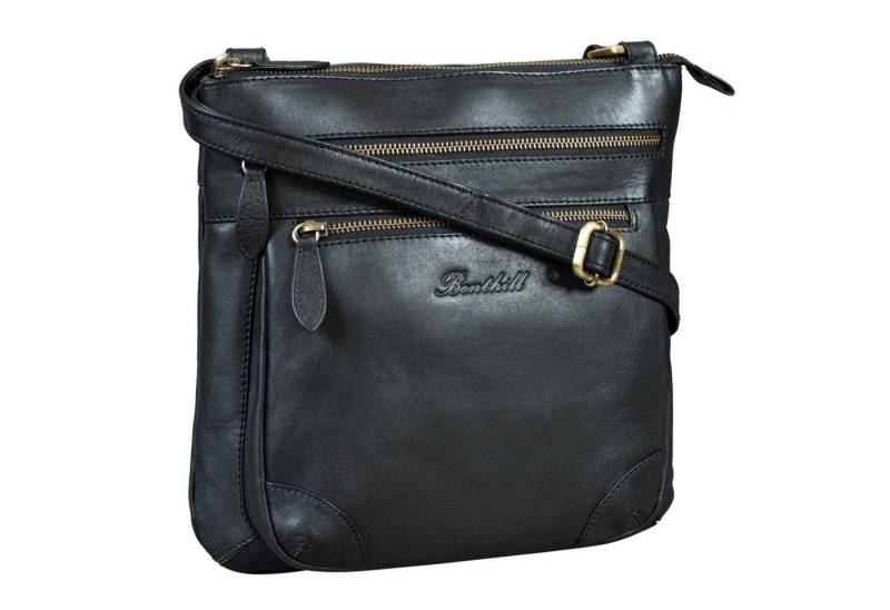 Benthill Umhängetasche Damen Echt Leder Handtasche Schultertasche Ledertasche Umhängetasche, Schultergurt / Umhängegurt Reißverschlussfach von Benthill