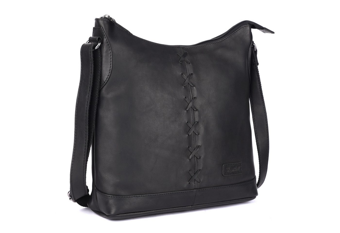 Benthill Umhängetasche Damen Echt Leder Schultertasche Bag Vintage Shopper Umhängetasche, Schultergurt / Umhängegurt Reißverschlussfach von Benthill