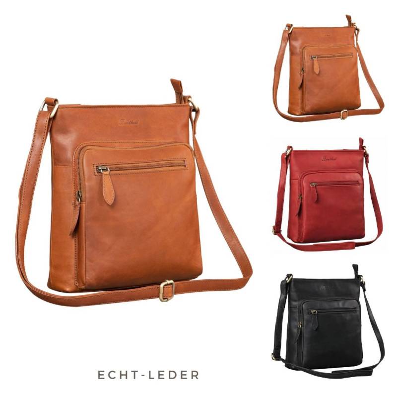 Damen Shopper Leder - Tasche Aus Echtem Rindsleder Handtasche Mit Reißverschluss Schultertasche Vintage Umhängetasche von BenthillLederShop