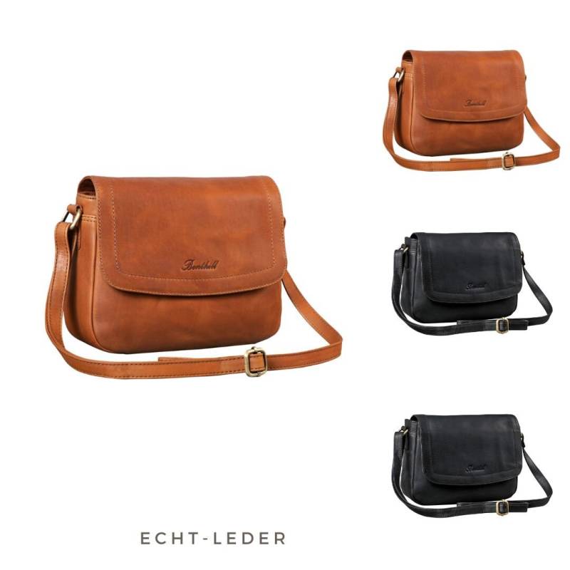 Handtasche Damen Leder - Umhängetasche Aus Rindsleder Schultertasche Echtem Mit Reißverschluss Vintage Bag Beutel von BenthillLederShop