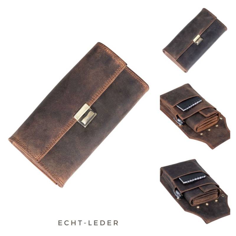 Kellner Geldbörse Echt Leder - Kellnerbörse Mit Rfid Schutz Großes Taxi Portemonnaie Profi Portmonee von BenthillLederShop