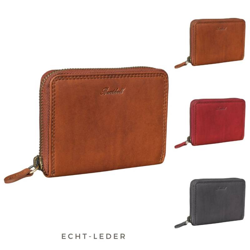 Kleine Geldbörse Leder - Mini Geldbeutel Mit Rfid Schutz Portmonee Slim Reißverschluss Flaches Portemonnaie von BenthillLederShop