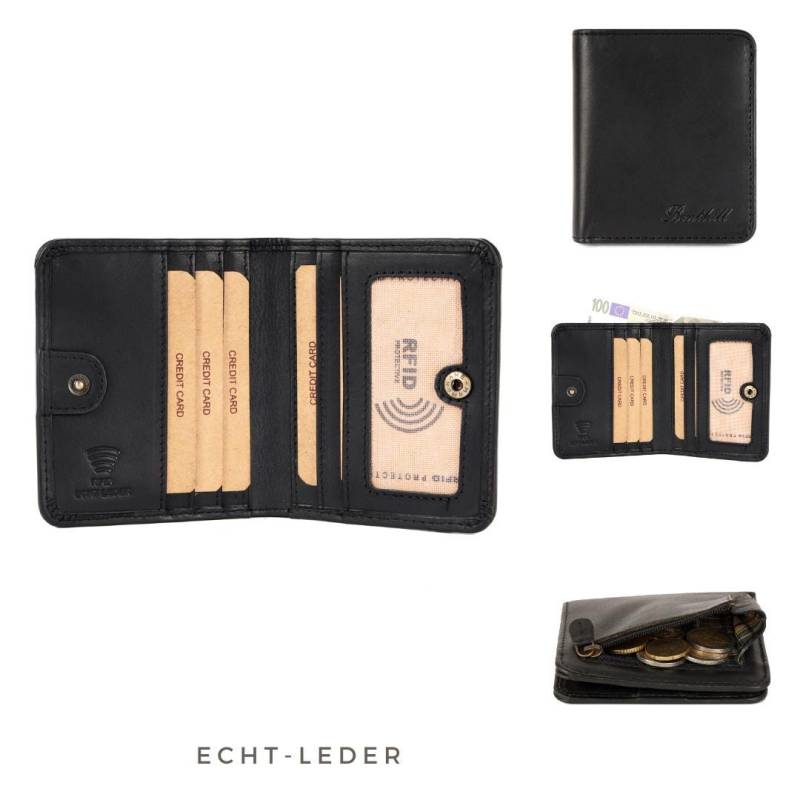 Kleine Leder Geldbörse Rfid - Minibörse Mit Münzfach Aus Echtem Damen & Herren Mini Portmonee von BenthillLederShop