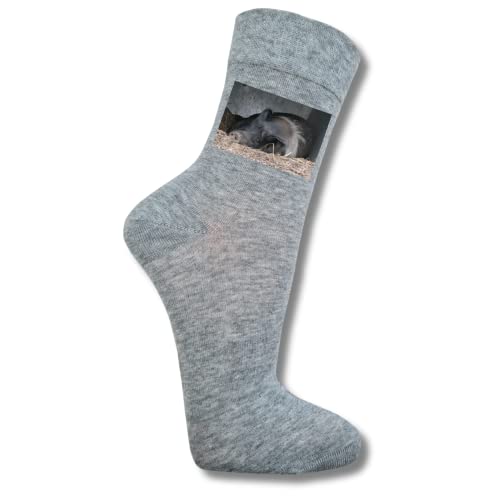 Bentini Damensocken | Gr. 35-42 | Individuell bedruckt mit eigenem Bild | Persönliche Geschenkidee für Frauen (as3, numeric, numeric_39, numeric_42, regular, regular, hellgrau) von Bentini