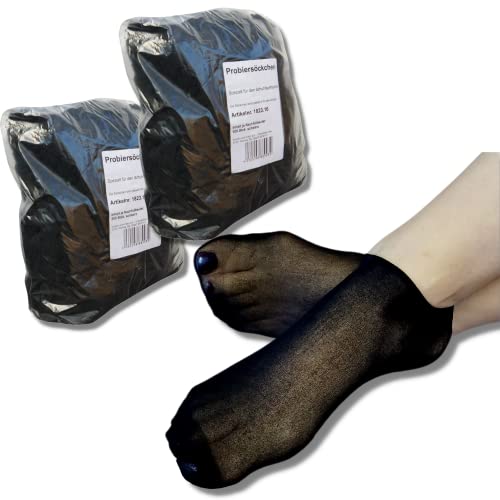 Bentini Probiersocken | Probierstrümpfe | Verschiedene Großpackungen mit 144-1000 Stück | 20 den/ 22 dtex | schwarz (1 000 Stück) von Bentini