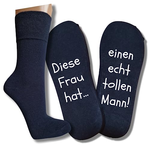 Bentini Spruchsocken | Lustige Socken | von Gr.: 35-49 | Spruch Socken für Damen & Herren | Diese Frau hat... | Geschenkidee (as3, numeric, numeric_39, numeric_42, regular, regular, marine) von Bentini