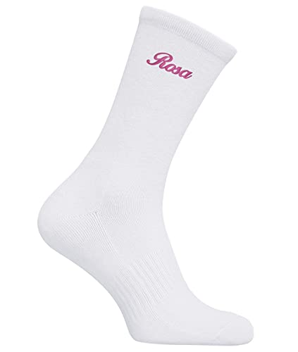 Bentini personalisierte Sportsocken | Damen & -Herren | Gr. 35-49 | Personalisiert bestickt mit Namen | Individuelle Geschenkidee | weiss 35-38 von Bentini