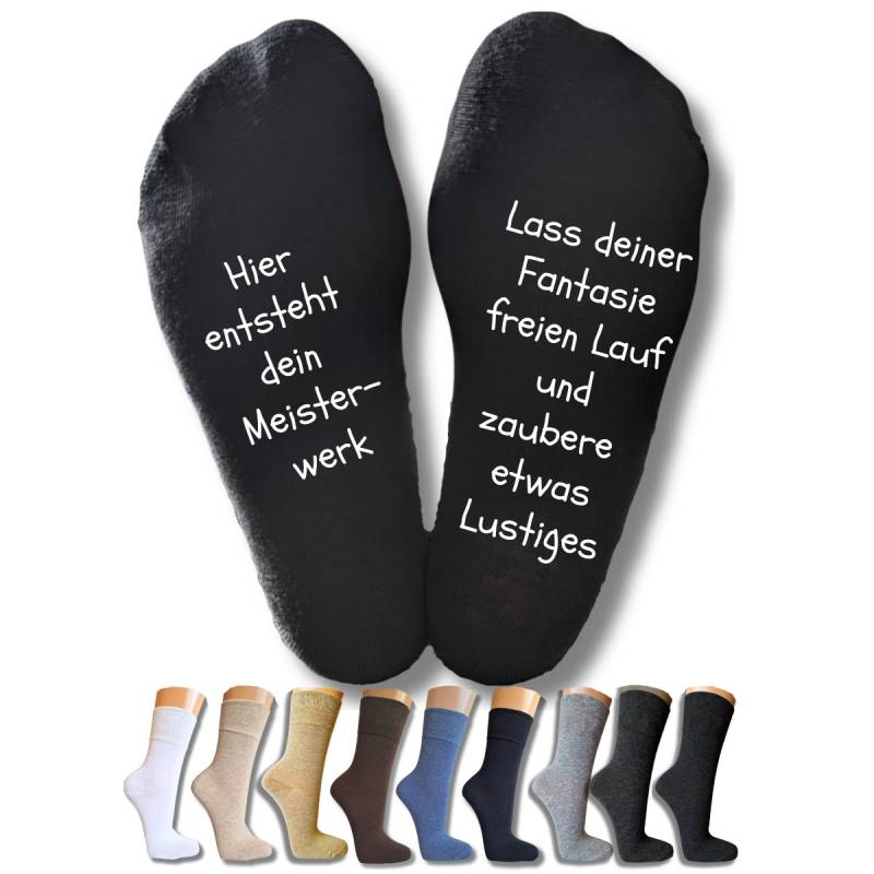 Spruchsocken Mit Eigenem Text Ohne Motiv von BentiniStickerei