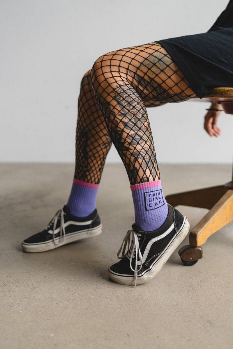 Girls Support Socke , Limitiert & Nachhaltig Produziert , Rosa, Rot, Feminism, Bio-Baumwolle von BentjeDesign