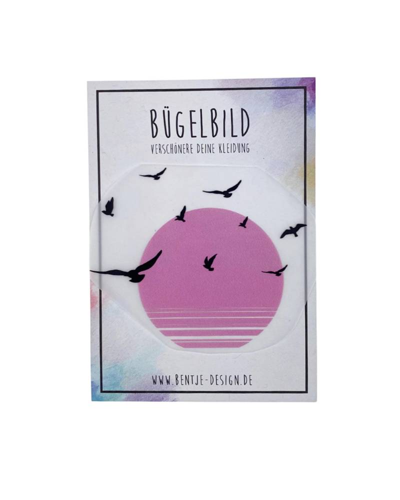 Maritimes Bügelbild, Möwen, Meer, Grafisch, Rosa, Diy von BentjeDesign