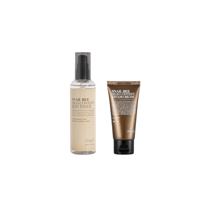 Benton - Snail Bee High Content Skin Toner - 150ml (1ea) + Steam Cream - 50g (1ea) Set von Benton