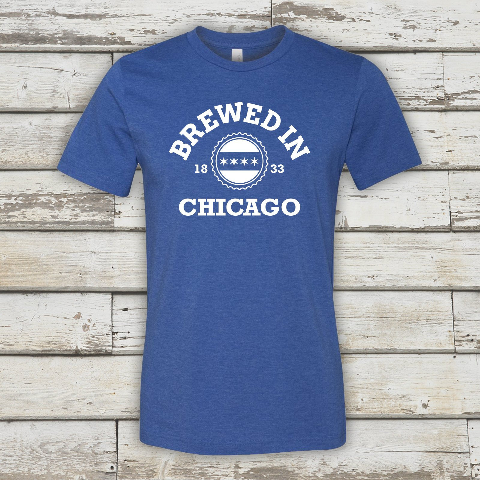 Brewed in Chicago - Ein Flag Bier Shirt Von Benton Park Prints, Bier, Brauen, Chi Brewing von BentonParkPrints
