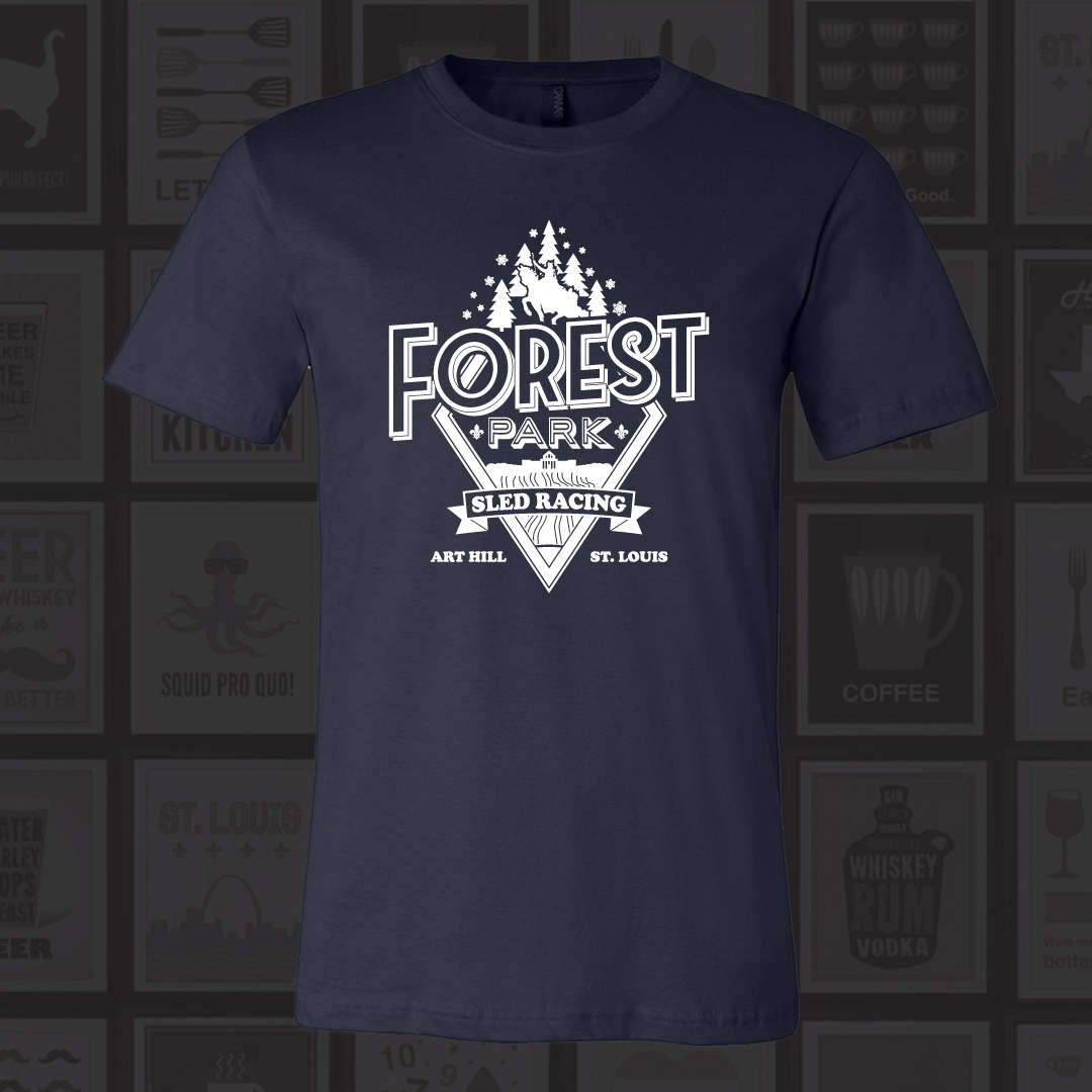 Forest Park Sled Racing, Stl City Shirt, Benton Prints, St. Louis Shirt von BentonParkPrints