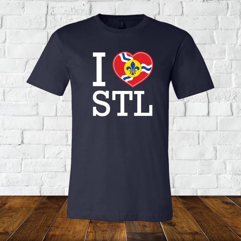 I Heart Stl Shirt - A City By Benton Park Prints, St. Louis Flag Shirt, Flag, Heart I Heart Stl Shirt - A City By Benton Park Prints, St. Louis Flag Shirt, Flag, Heart von BentonParkPrints