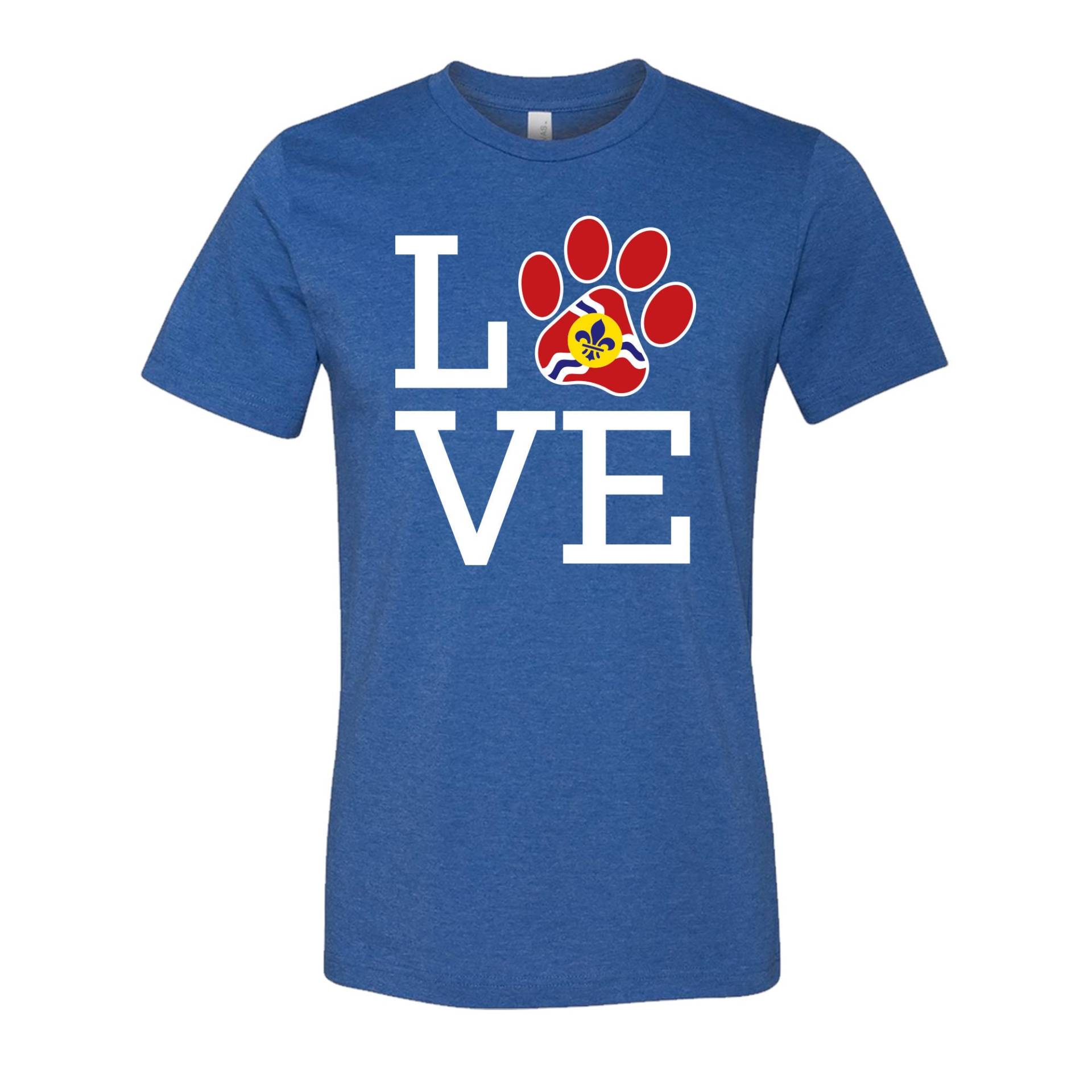Paw Love Stl Shirt - Ein City Von Benton Park Prints, St. Louis Flagge Shirt, Flagge, Heart von BentonParkPrints