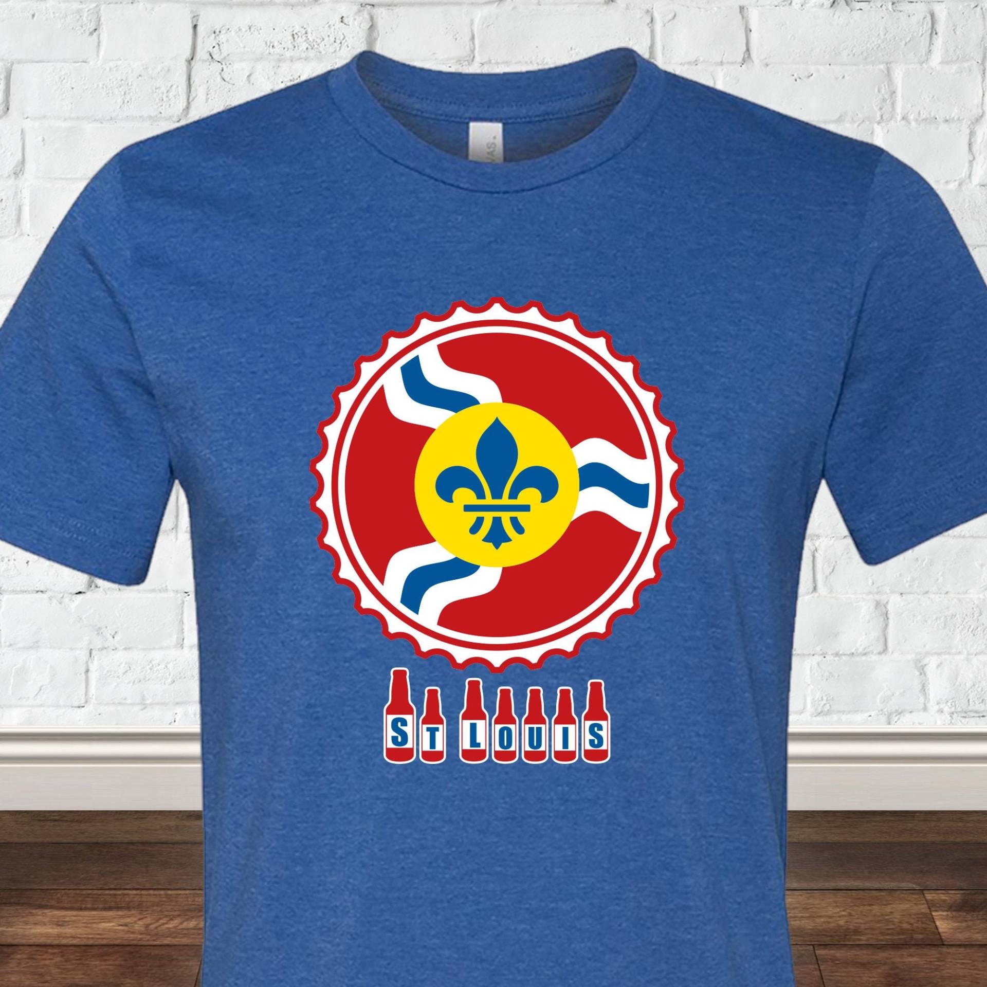 St. Louis Flaschenmütze Shirt, Stl Bier St Bier, Saint Louis, Stl, Biermütze Flagge von BentonParkPrints