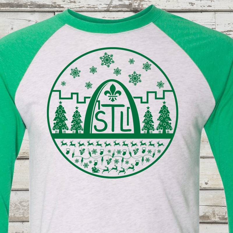 St. Louis Weihnachten Baseball T-Shirt - Stl City Shirt, St Louis, Saint St. Louis Weihnachten Baseball T-Shirt - Stl City Shirt, St Louis, Saint von BentonParkPrints