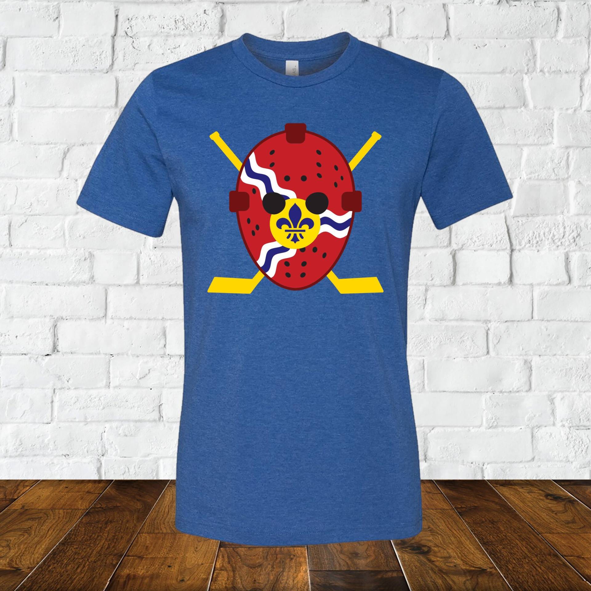 Stl Flag Goalie Maske - Ein City Shirt Von Benton Park Prints, St Louis, Saint von BentonParkPrints