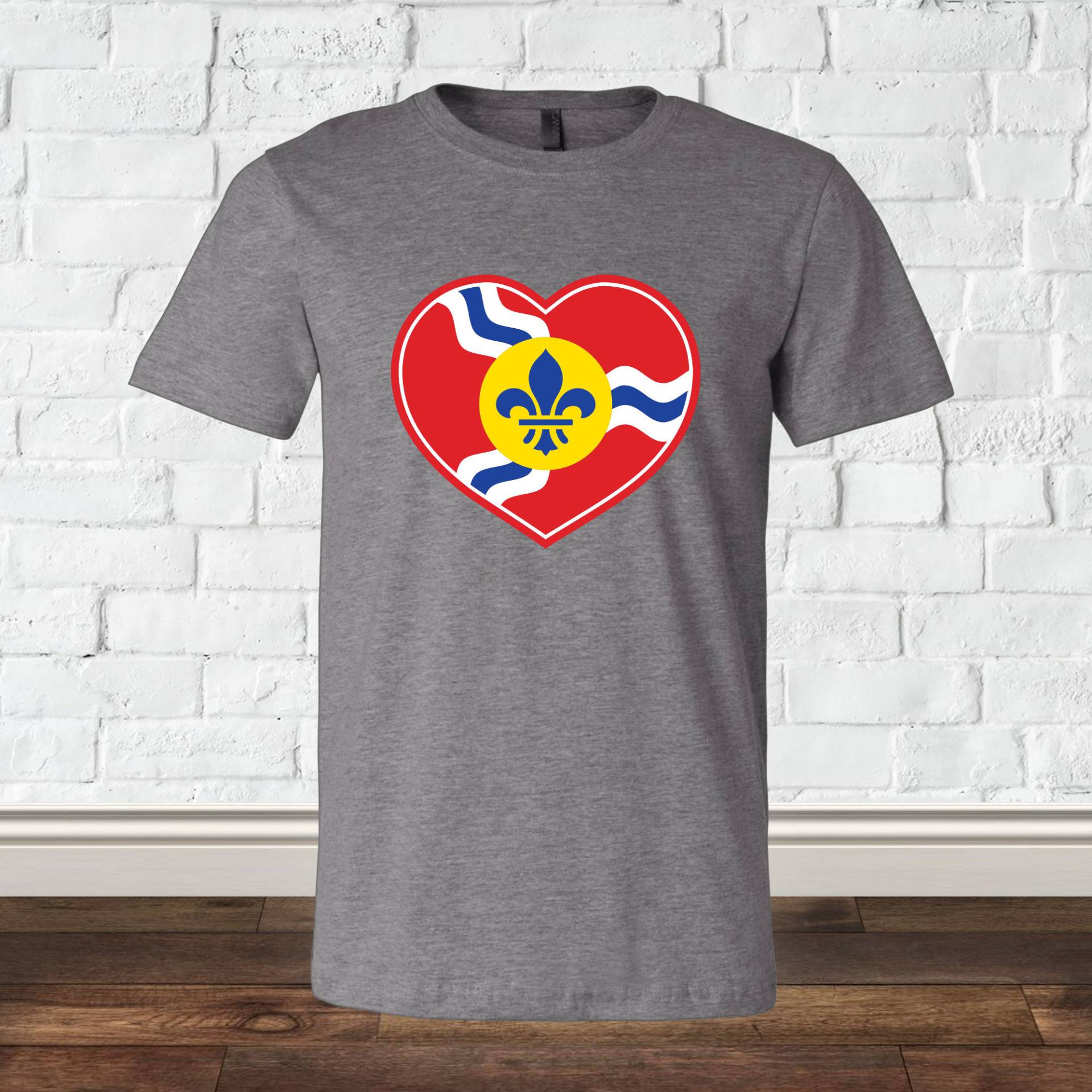Stl Herz Shirt, St. Louis Flagge Flagge, Herz von BentonParkPrints