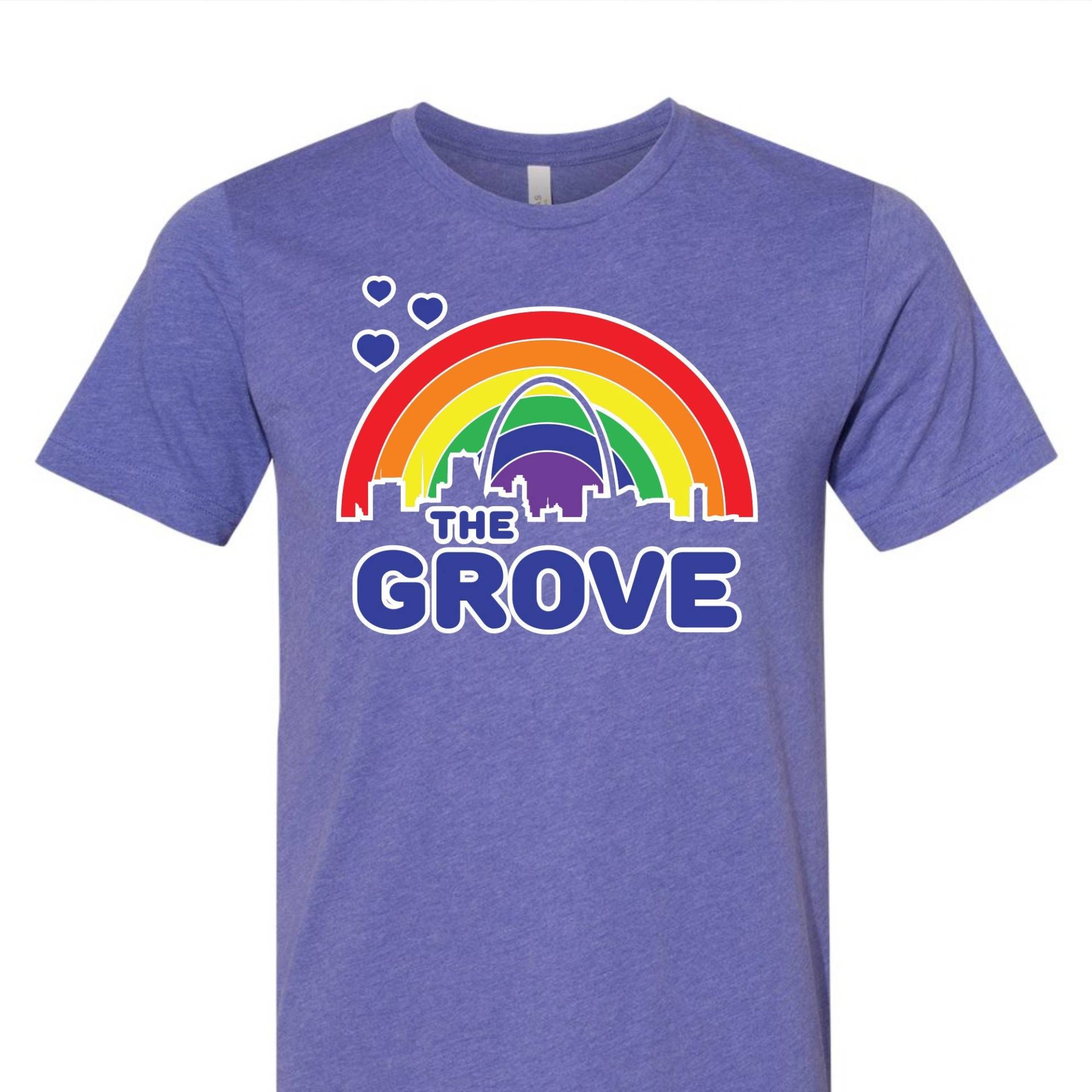 The Grove Rainbow T-Shirt - Stl City Shirt Von Benton Park Prints, St Louis, Saint Louis von BentonParkPrints