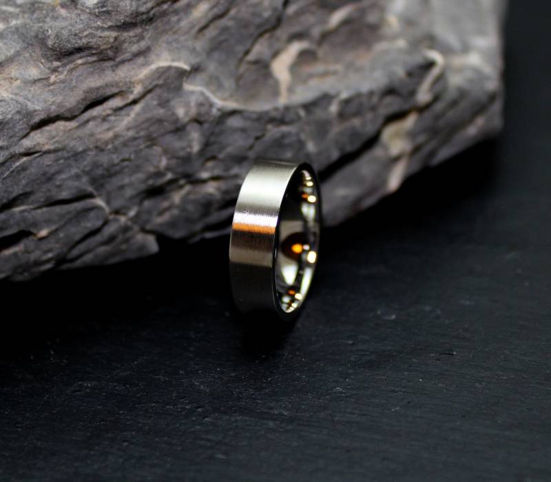 Edelstahl Ring Matt Gebürstet 6 Oder 8mm Damen Herren Schmuck Partnering Handgefertigt von BentwoodDesigns