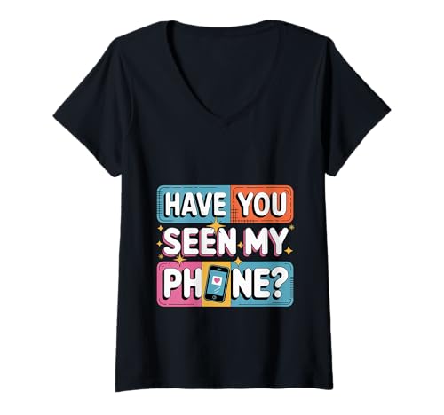 Damen Have You Seen My Phone Gen Z Smartphone Digital Humor - T-Shirt mit V-Ausschnitt Damen Have You Seen My Phone Gen Z Smartphone Digital Humor - T-Shirt mit V-Ausschnitt von Benutzer digitaler Humor -Telefonnutzer