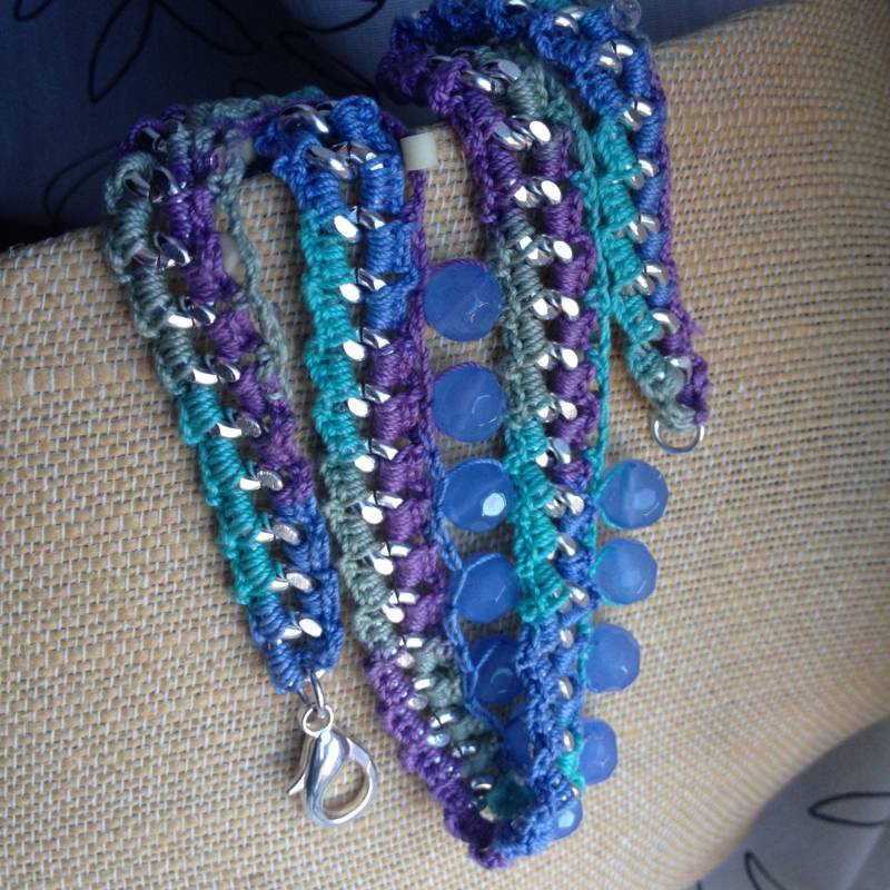 Gehäkelte Kette Halskette Ocean von Benyamina