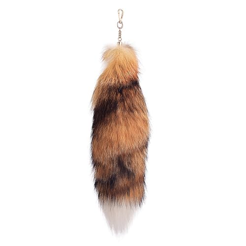 1 Stück/2 Stück/3 Stück Fox Tail 16 Inch Therian Tail Fuchsschwanz Furry Tail Therian Black Fuchs Schwanz Fox (1,1 Stück) von Benyong
