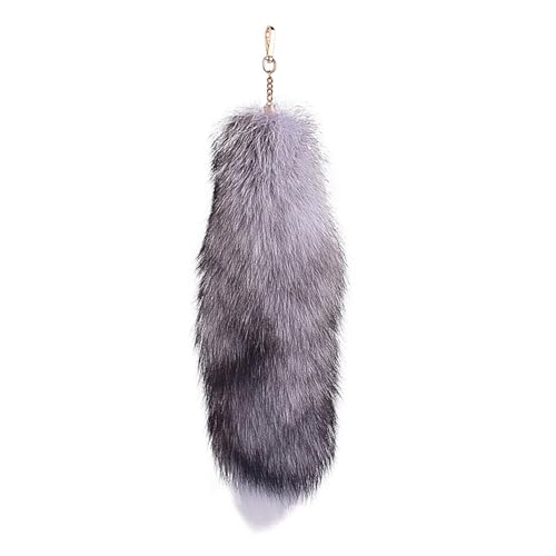 1 Stück/2 Stück/3 Stück Fox Tail 16 Inch Therian Tail Fuchsschwanz Furry Tail Therian Black Fuchs Schwanz Fox (5,2 Stück) von Benyong