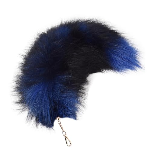Fox Tail 16 Inch Therian Tail Fuchsschwanz Furry Tail Therian Black Fuchs Schwanz Fox (15) von Benyong