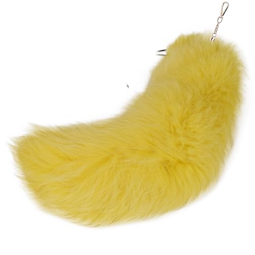 Fox Tail 16 Inch Therian Tail Fuchsschwanz Furry Tail Therian Black Fuchs Schwanz Fox (17) von Benyong