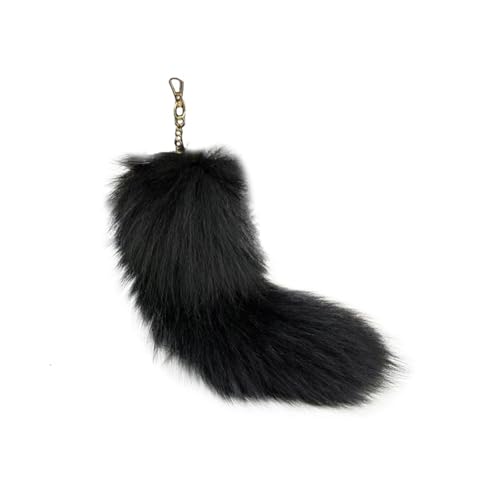 Fox Tail 20 Inch Therian Tail Fuchsschwanz Furry Tail Therian Black Fuchs Schwanz Fox (16) von Benyong