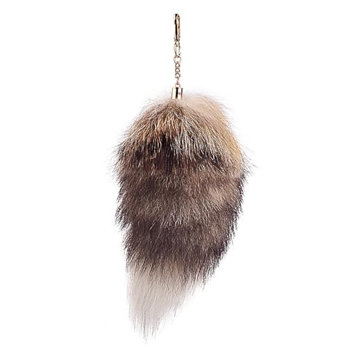 Fox Tail 8 Inch Therian Tail Fuchsschwanz Furry Tail Therian Black Fuchs Schwanz Fox (5) von Benyong